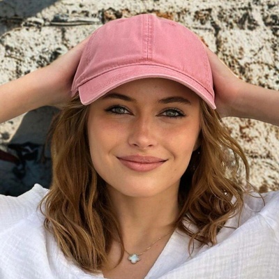 Bavlněná vintage washed cotton 100% sepraná bavlna růžová P-15263