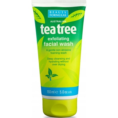 Beauty Formulas Exfoliating Facial Wash Tea Tree 150 ml