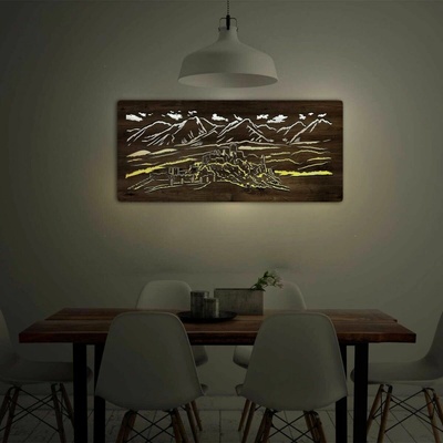 Spišský hrad s Tatrami - svetelný obraz 110 x 50 cm