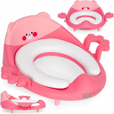 Ecotoys záchodové sedadlo mäkký vankúš ružový
