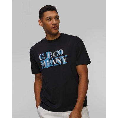 C.p. Company pánské tričko 30/1 Jersey Blurred Logo V Tmavě modré