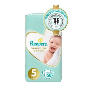 Pampers Premium Care Джуниър JP, пелени, №5, 56бр (859223-O)