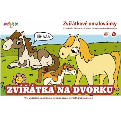 Zvířátka na dvorku Zvířátkové omalovánky