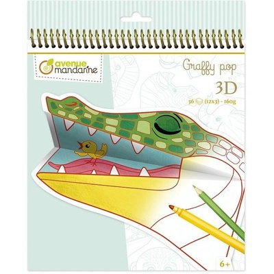 Avenue Mandarine GY107 3D omaľovánky zvířata