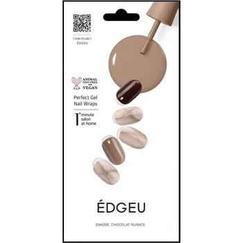 ÉDGEU gelové nalepovací nehty Chocolat nuance 16 ks