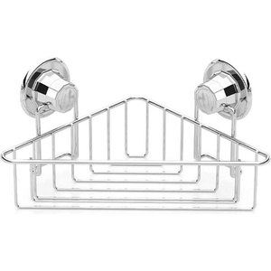 TEKNO TEL Етажерка за баня на едно ниво - ъглова tekno tel tr dm 251, 21х21х15 см, Вакуум, Хром (7774150012) - topmarket