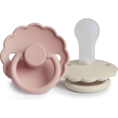 Frigg Daisy silikon dvojbalenie cumlíkov Blush/ Cream