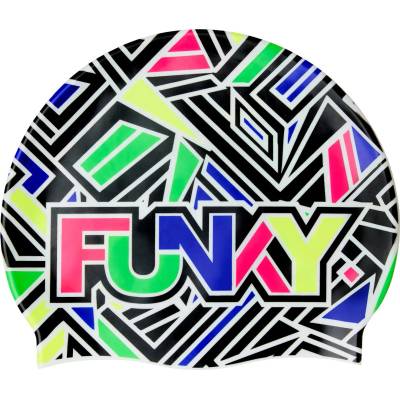 Funky Trunks Шапка за плуване Funky trunks Silicone Swimming Cap Swim cap - Bits Of Peace - размер One Size (581-0274-0211)