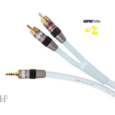 Supra Cables Supra Biline MP-2RCA 2 m - Съединителен кабел за MP3, iPod, CD, PC (071827)