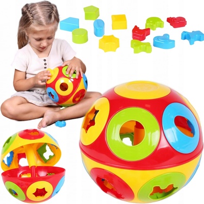 Teddies vkládačka míč plast průměr 17 cm v síťce