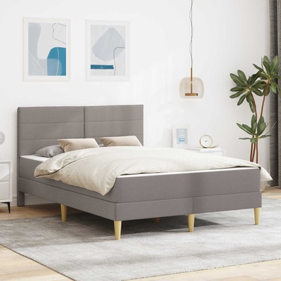 vidaXL Рамка за легло Таупе 160 x 200 cm Полиестер (3414967)