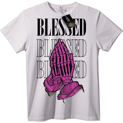 NOONEBRAND Тениска Благословени скелетни ръце - L, Black