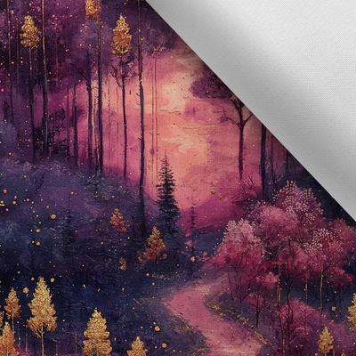 Takoy Látka s potiskem nepromokavý polyester TD/NS fantasy les