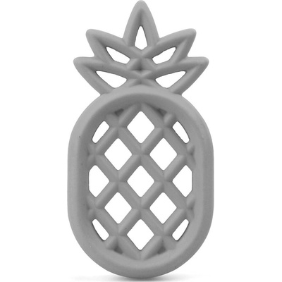 Silikonové kousátko - světle šedé - ananas - 84 x 44,5 x 10 mm - 1 ks