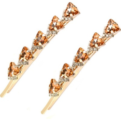 B-TOP Sada 2ks sponek do vlasů ve tvaru Trojúhelníku Druh barvy: Červená