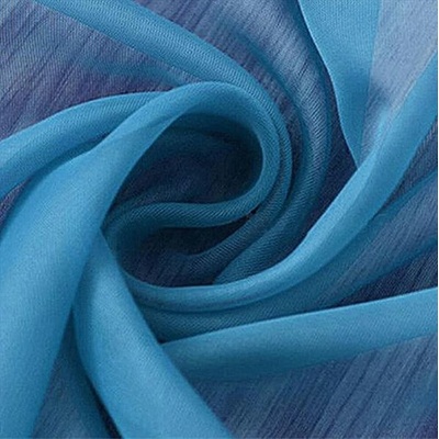 Voálový průsvitný závěs se zavěšením grommet top - Modrý, 250 x 265 cm