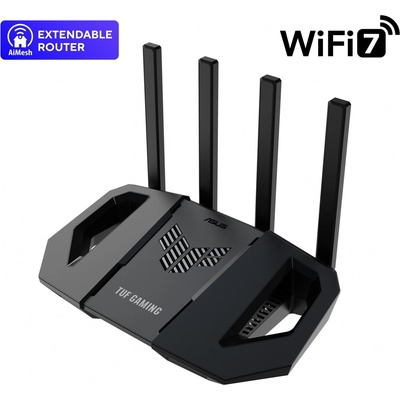 ASUS TUF-BE3600 (BE3600) WiFi 7 Extendable Gaming Router, 2.5G porty, AiMesh, 90IG0900-MO9C00