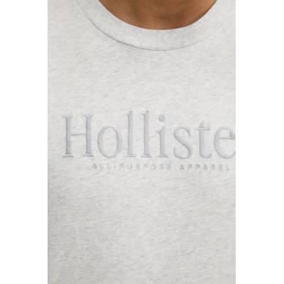 Памучна тениска Hollister Co. в сиво с апликация KI323-4213 (KI323.4213.122)