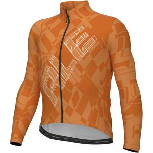 Alé Фланелка с дълъг ръкав за колоездене Alé Pragma Schema L/S Jersey Cycling jersey - Orange (056-4346-0315)