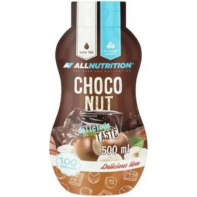 Allnutrition Bezkalorický sirup 500 ml Čokoláca oriešok