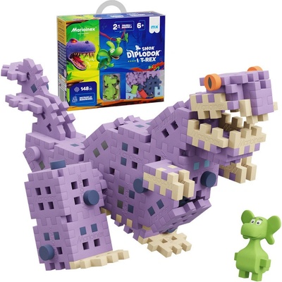 Marioinex Mini Waffle Diplodokus a T-Rex 148 ks