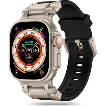 Tech-Protect Каишка Tech-Protect Delta Pro за Apple Watch 4 / 5 / 6 / 7 / 8 / 9 / SE / Ultra 1 / 2 (42/44/45/49 mm), черно-титаниева (5906302307821)