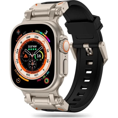 Tech-Protect Каишка Tech-Protect Delta Pro за Apple Watch 4 / 5 / 6 / 7 / 8 / 9 / SE / Ultra 1 / 2 (42/44/45/49 mm), черно-титаниева (5906302307821)