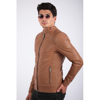 narmart Мъжко кожено яке - Канела 2021083152 (311798_Канела)