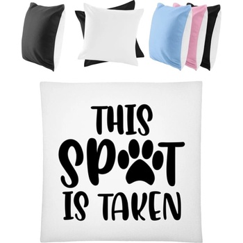 Darčeky PrintEQ Farebný Vankúš Nápis This SPOT is Take Biela/Čierna 40x40