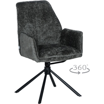 Carmen Трапезен стол prato - тъмносив (3532158)