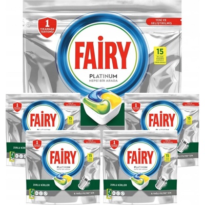Fairy Platinum All in One Kapsle do myčky 75 ks