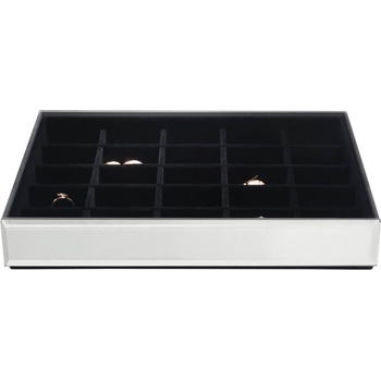 Stackers Ковчеже за бижута Stackers 25 камери стъклено с черна облицовка cлassic кадифе (75476)