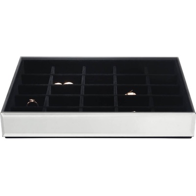 Stackers Ковчеже за бижута Stackers 25 камери стъклено с черна облицовка cлassic кадифе (75476)