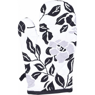 Praktik CHŇAPKA kuchynská rukavica čierne listy