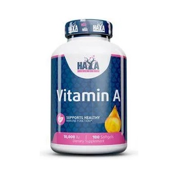 Haya Labs Витамин А - Haya Labs, 10 000 IU, 100 гел-капсули