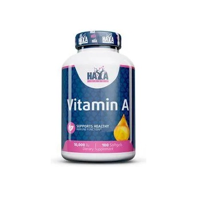 Haya Labs Витамин А - Haya Labs, 10 000 IU, 100 гел-капсули
