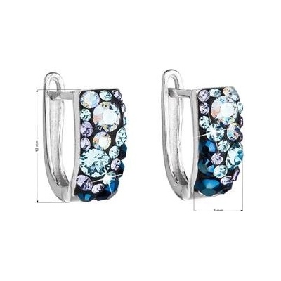 Evolution Group stříbrné s krystaly Crystals from Swarovski Blue Style 31123.3 Blue Style