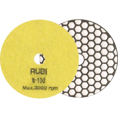 RUBI диамантен диск за шлайфане на гранит, мрамор, камък с велкро Ф100х18мм, p100, rubi (62971)