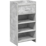 vidaXL Шкаф за обувки Бетонно сиво 48 x 36 x 92 см Инженерна дървесина (8011350)