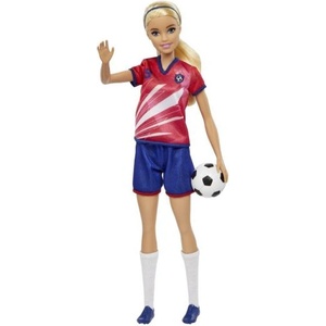 Mattel Barbie Футболна кукла - Barbie в червена униформа (HCN17)