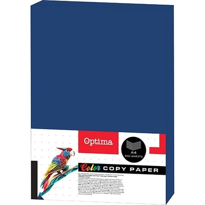 Optima Цветна копирна хартия OPTIMA A/4 80 g тъмно синьо 500 листа/пакет 130080 (130080)