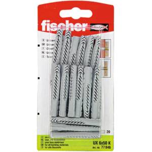 Fischer УНИВЕРСАЛЕН ДЮБЕЛ Ф6Х50ММ 20 БРОЯ fischer ux k (4006209908631)