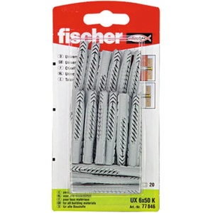 Fischer УНИВЕРСАЛЕН ДЮБЕЛ Ф6Х50ММ 20 БРОЯ fischer ux k (4006209908631)