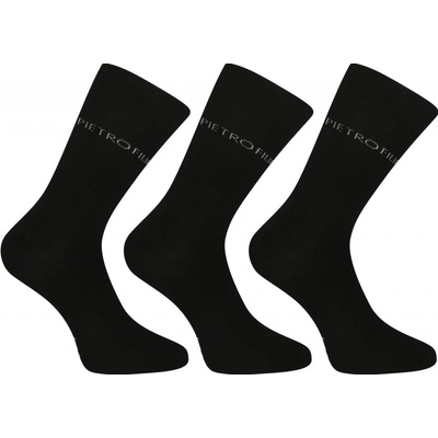 Pietro Filipi 3PACK ponožky vysoké bambusové 3PBV001 čierné