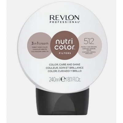 REVLON NUTRI COLOR Barvicí maska 240 ml - 512 PERLOVĚ POPIELAVĚ HNĚDÁ