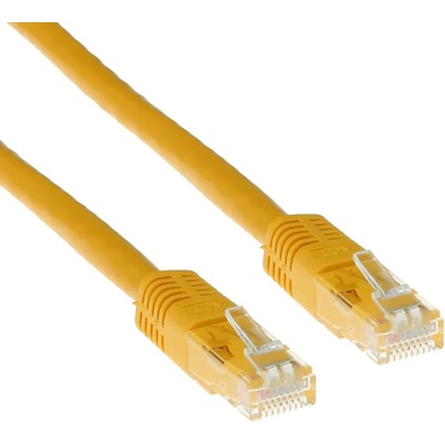 Мрежов пач кабел ACT U/UTP, CAT 6, RJ-45 - RJ-45, 2.0m, Медни проводници, Жълт, Булк опаковка (EWENT-ACT-IB8802)