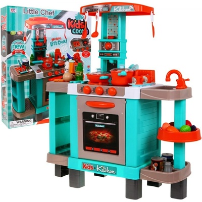JOKO Detská kuchynka s rúrou indukčným varičom kávovarom hriankovačom 87cm modrá