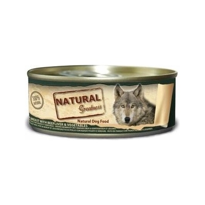 Natural Greatness kuřecí prsa,hov.játra,zelenina pro psy156 g
