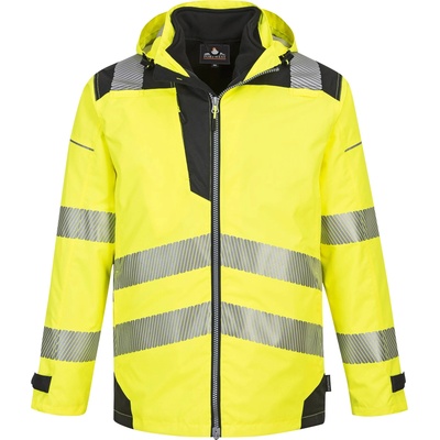 Portwest hi-vis pw365 / Светлоотразително водоустойчиво яке 3 в 1 - hv Жълто/Черно xs (pw365ybrxs)