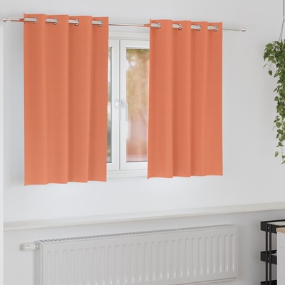 vidaXL Завеси за затъмняване с пръстени 2 pcs Теракота 140 x 140 cm (4107413)